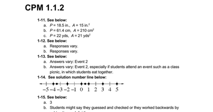 Cpm algebra 2 answer key