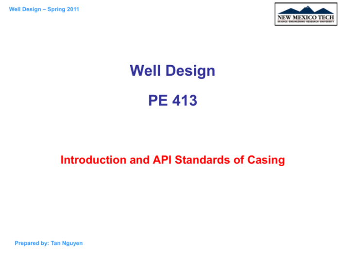 Api publishes standards related to