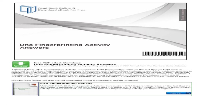 Dna fingerprint analysis gizmo answer key fingerprinting exploration student