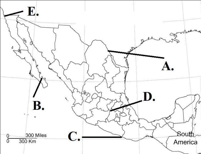 Use the map below to identify the labeled locations.